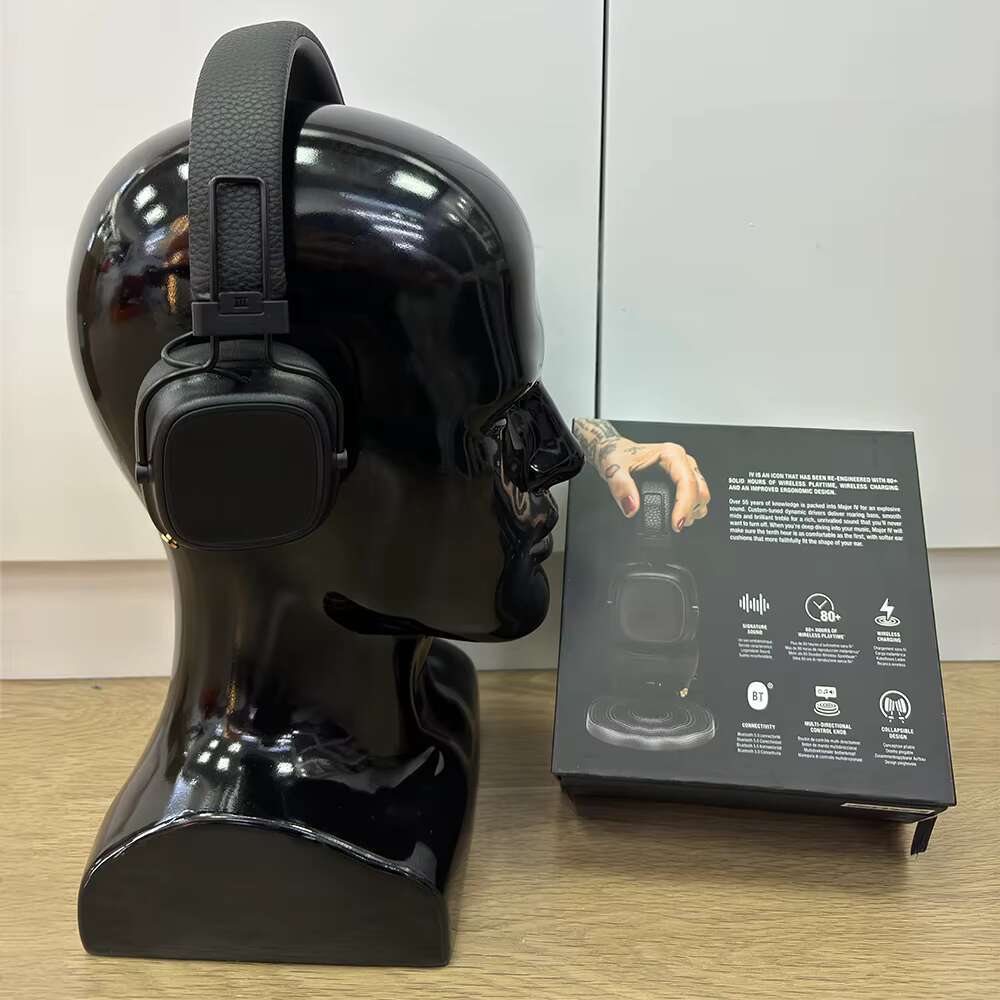 High quality wireless noise cancelg rock with earplugs, heavy bass, foldable stereo headphones