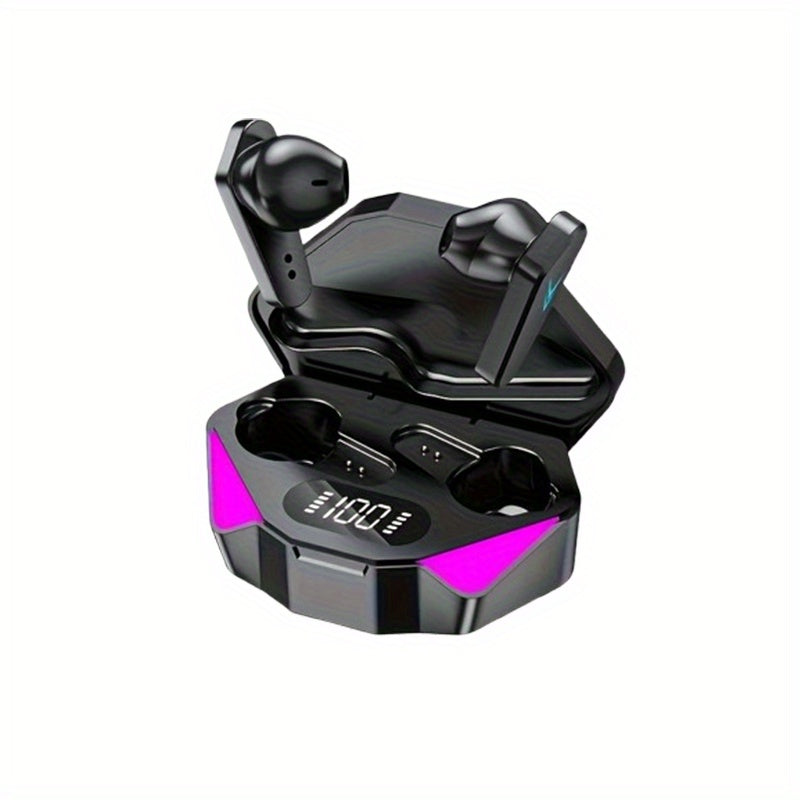 TEMU Outdoor Wireless In-ear Headphones (new), Compatible With Sports-gaming-music, 2-color Geometric Pattern, Durable& Portable, Must-have For Tech