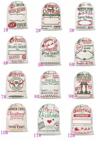 Sack Santa Stock Bags Christmas Decoration En Drawstring Cloth Bag Gift Pouch Styles FY