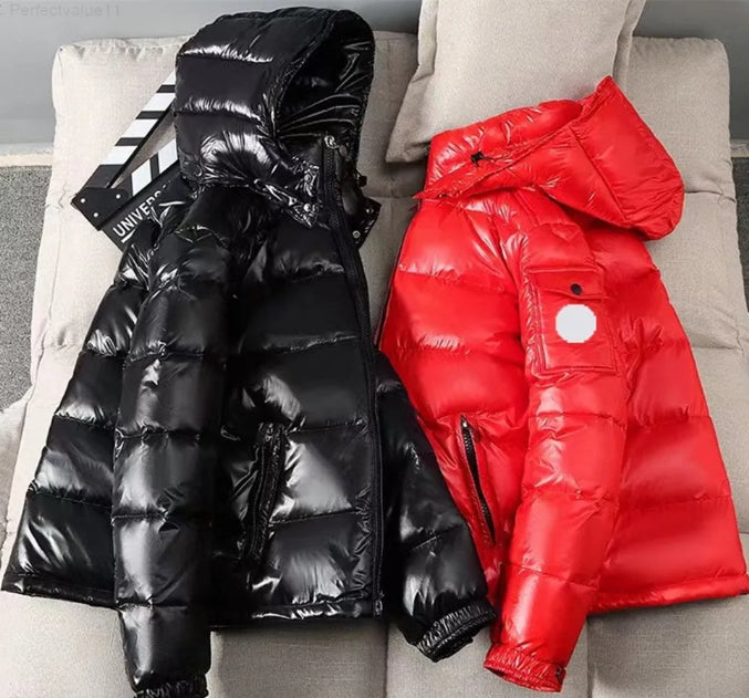 Designer Mens Puffer Shiny Down Jacket Jumper Black Stylist Coat Parka Bodywarm Winter Jacket Men Women Fluffy Jacket Down Womens Outerwear Causal S