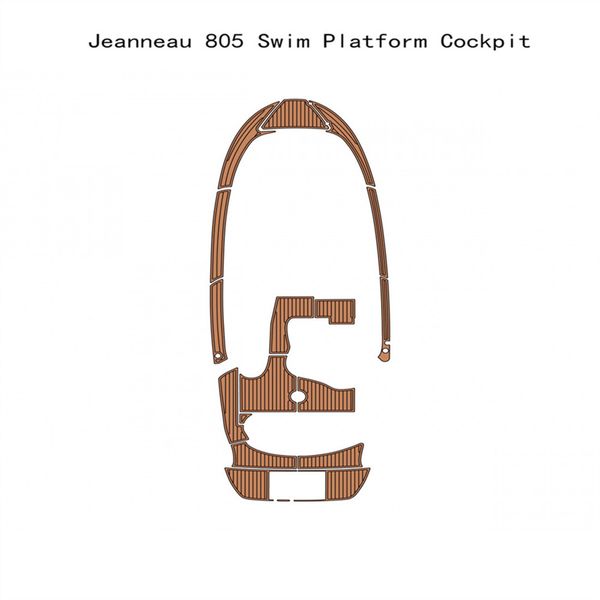 Jeanneau 805 Swim Platform Step Cockpit Boat Pad EVA Foam Teak Deck Floor Mat Seadek MarineMat Gatorstep Style Self Adhesive