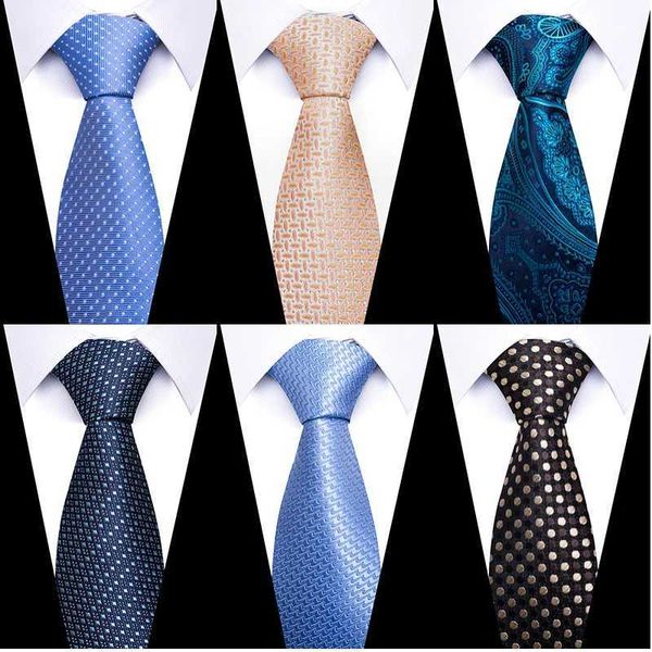 8cm tie men Gravatas classic multi-color latest design silk collar shirt accessories striped sky blue men Y240925