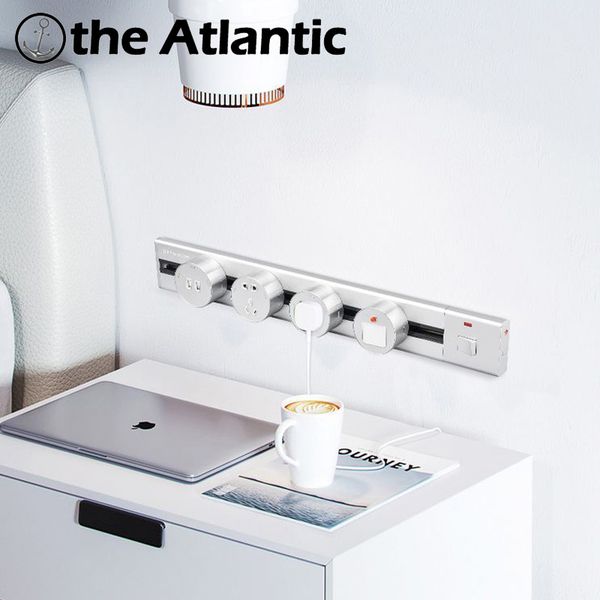 Surface Mounted Power Track Socket EU FR Removable External Track Socket Electrical Outlet Kitchen Sockets Desktop Power Strip