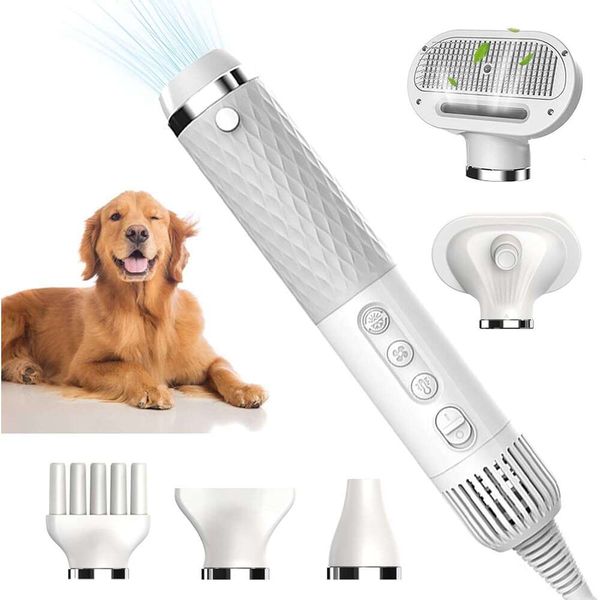 Portable Dog with 4 Nozzles,Dog Blow for Cat Grooming Pet Hair Dryer Adjustable Temperature and Speed