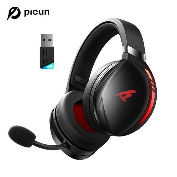Headsets Kofire UG-06 Gaming Headwear Low Latency 2.4G Bluetooth Wireless Earphones with Microphone RGB Gradient Light Cable Suitable for PC