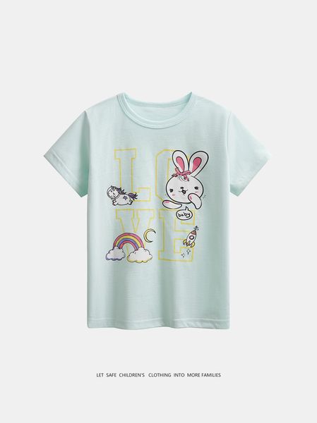 XW112 Children&#039;s short-sleeved T-shirt baby bottoming shirt summer new girls cotton T-shirt children&#039;s clothing wholesale