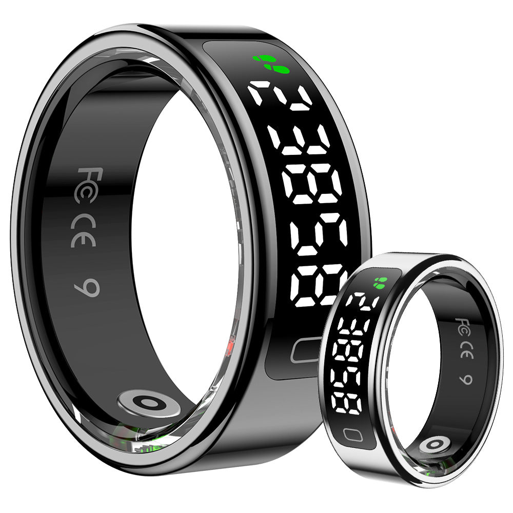 R11C Smart Ring with Display - Gesture Control, Sleep-Heart Rate-SpO2 Monitor, Step-Calorie Tracking, Sports Mode, Remote Control for Photo-Video Re