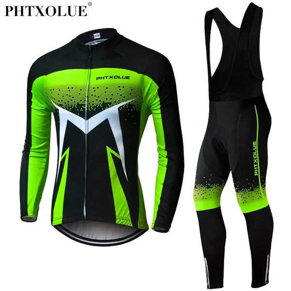 Phtxolue Breathable Long Sleeve Cycling Set Mountain Bike Clothing Autumn Bicycle Jerseys Clothes Maillot Ropa Ciclismo 241231