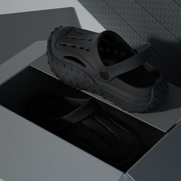 Feeg like stepping on feces EVA thick soled perforated shoes casual sports trend two wearing sandals men and women dh910320090