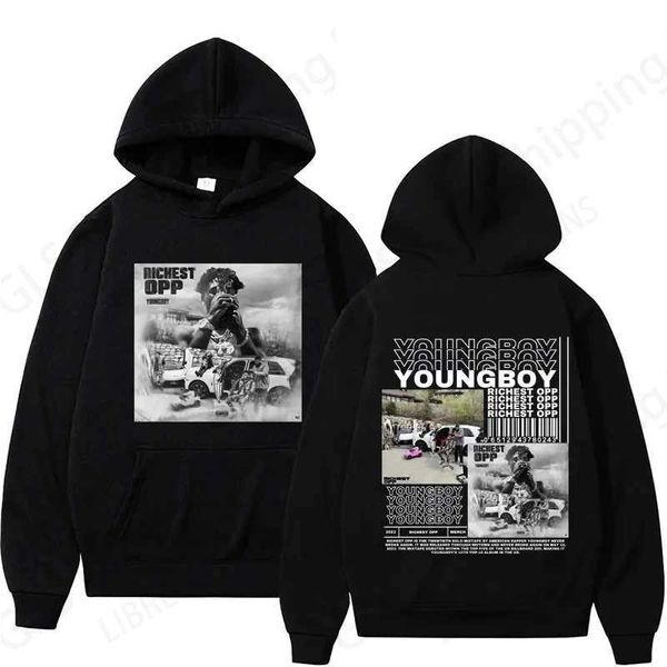 Rap Singer YoungBoy Álbum Graphic Hoodie Mens Moda Moda Mens Sweater Womens Coat Polleys Hombre Sudaderas Mens Clothing W241230