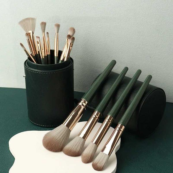 14 Green Cloud Makeup Brush Set Makeup Tool Beginner Loose Powder Foundation Brush B BrushC250111