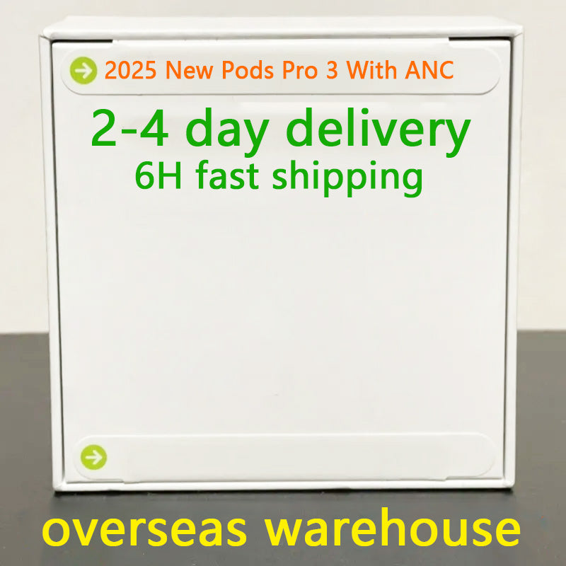 2025 New Pods Pro 3 Pods 4th Gen With ANC USB-C TWS Wireless Bluetooth Earphones Pods Pro 2 Earbuds Earphone Handfree Headset USB-C charging port Fo