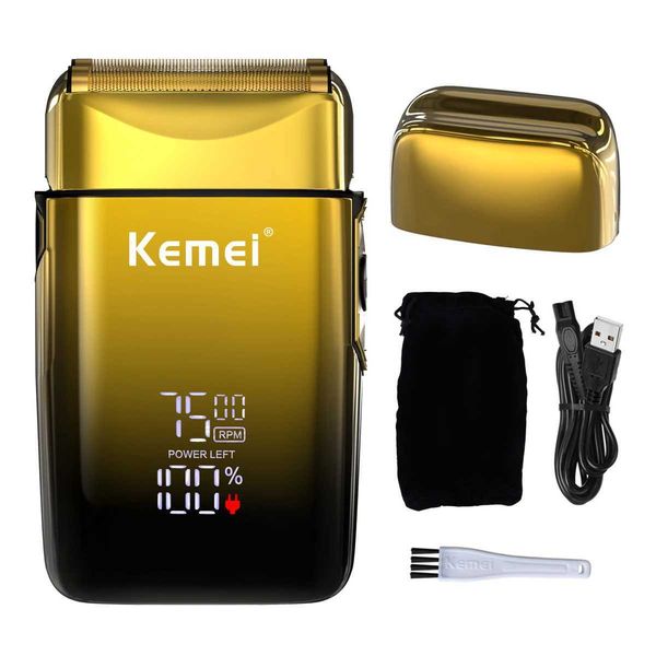 Kemei 7500 RPM Electric Shaver Professional Hair Beard Razor Rechargeable Beard Trimmer Shaving Cutting Mane for Men KM-TX10W250117