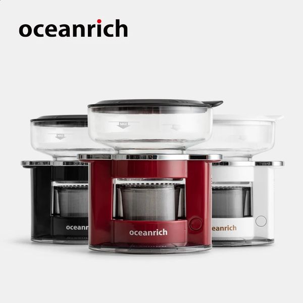 Coffee Pots OCEANRICH S2 Automatic Single Serve Pour-over Portable Coffee Maker Coffee Dripper Reuseable Stainless Steel Coffee Pot Machine