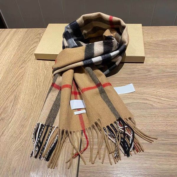 Luxury Designer Scarf New top Women Man Scarves fashion brand 100% Cashmere Scarves For Winter Womens and mens Long Wraps Size 180x30cm gift