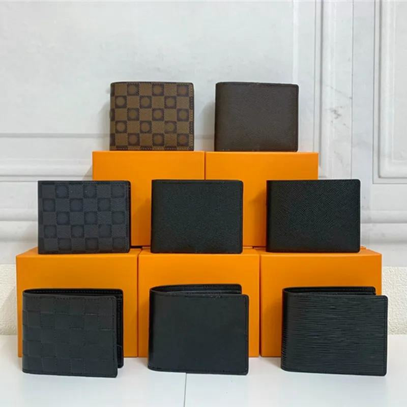 Mens Designer wallet women purse High quality fashion short plaid Wallet portafoglio uomo Complete set of original box Holders