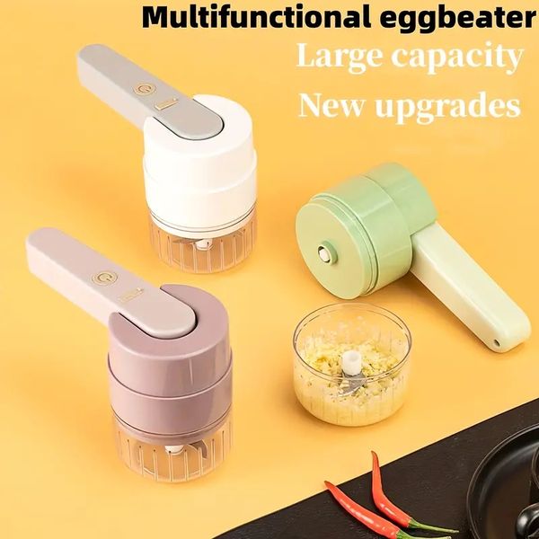 1 Pcs New Cordless Portable Home Electric Hand Blender: 3 Speeds, 6-in-1 Hand Blender & Meat Grinder, Egg Whisk, Cream Whisk, Baby Food Chop