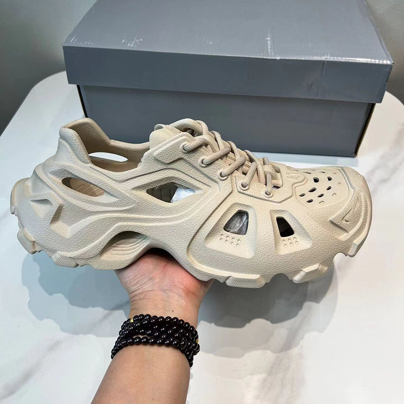 Designer Sandals For Men Women Paris 22FW HD Lace-up Sneaker Sandal Black Beige Pink Rubber Slippers Luxury Slides Summer Beach Sandal Mens Sliders