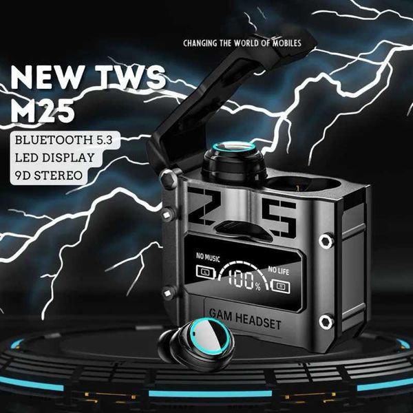 M25 TWS Wireless Earphones BT Touch Control Noise Reduction Stereo Waterproof Earphones M241213