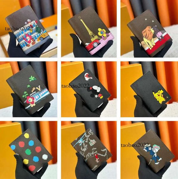 7A Multiple Card Holders Credit Wallet Designers Men and Women Black Fashion Passport Cover ID Business Mini Coin Pocket for Ladies Purse Ca