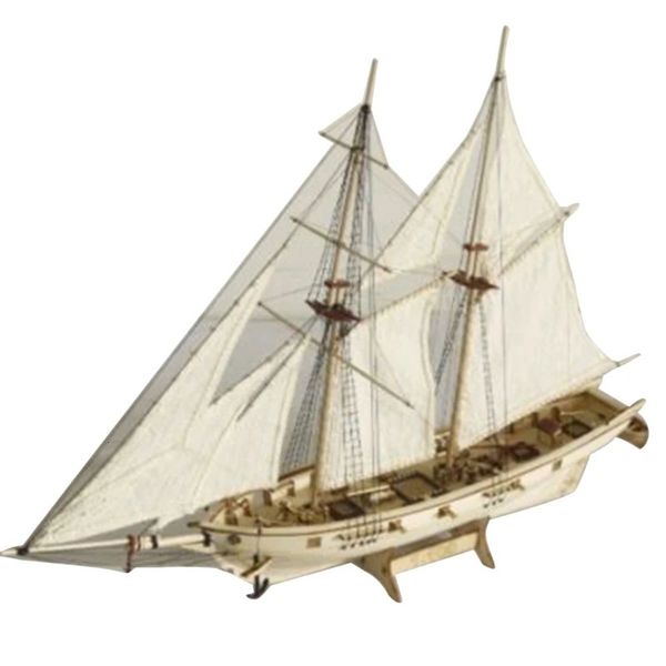 3D Wooden Puzzle DIY Ship Craft Model Kits for Teenager Adult Precut Assembly Building Toy Sailing Boat Kids Gift 250211
