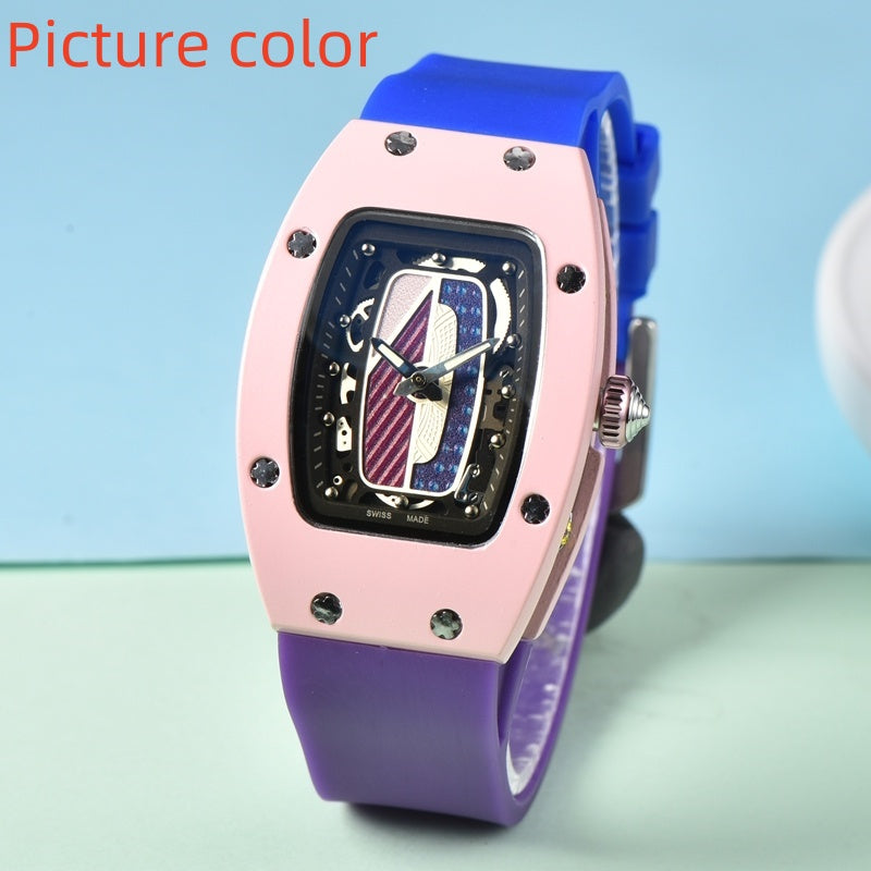 Ri Wrist Watches for 2025 Womens Watches Three needles Quartz Watch High Quality Top Luxury Brand designer Clock Rubber Strap Fashion tonneau Lady H