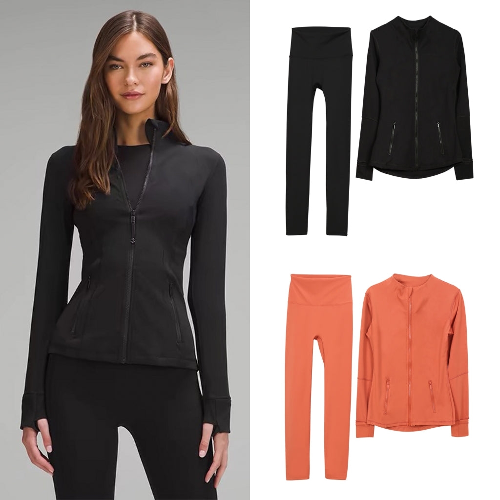 Yoga Jacket Women Workout Set Sport Coat Fitness Jacket Sports Quick Dry Activewear Top Solid Color Zip Up Sweatshirt Sportwear