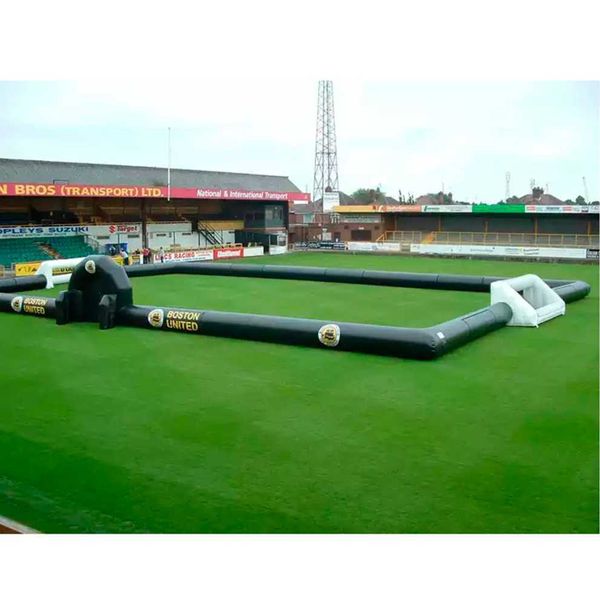 15x8m49x26ft Giant Inflatable Football Pitch Soccer Bubble Bumper Ball Field Fabric For Commercial Outdoor School And Club sports game
