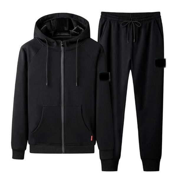 TRABALHOS MENINOS PRIMAÇÃO E AUTONUTRES STONE MODATE CATACK CLÁSSICA SOLID CASual Sports Sport IS Land mass de duas peças com capuz Top 4XL