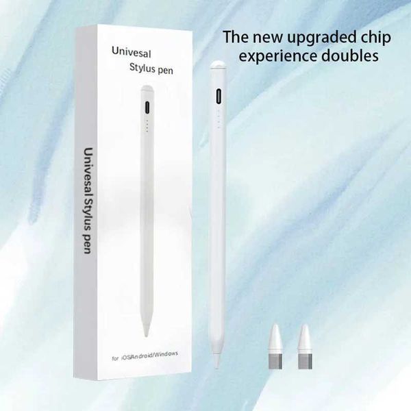 Portable Tablet Touch Pen Metal Absorbable Touch Pen For Android Phone White Capacitor Pen New Upgrade ChipT250109