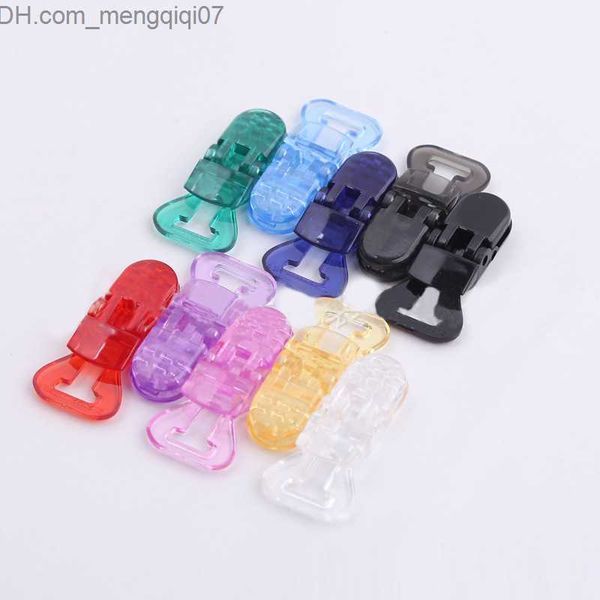 Pacifier Holders Clips# Sutoyuen 30pcs 10MM transparent plastic T-clip Mam baby dummy pacifier clip Soother-Nuk-Toys-Hanging gloves-ky brack