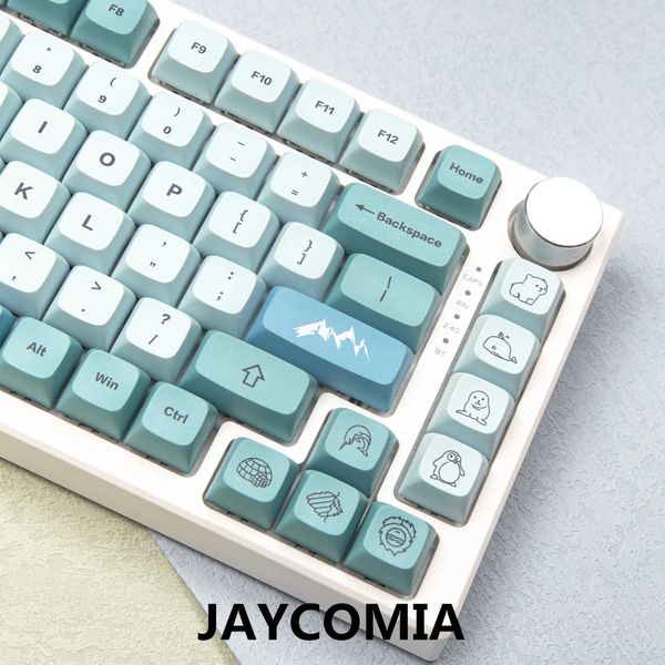 Keyboards GMK Iceberg keycaps 123 Keys-Set XDA Profile DYE-SUB PBT For Gaming Mechanical Keyboard Cherry Mx Switch GMMK Pro GK61 DIY R240723