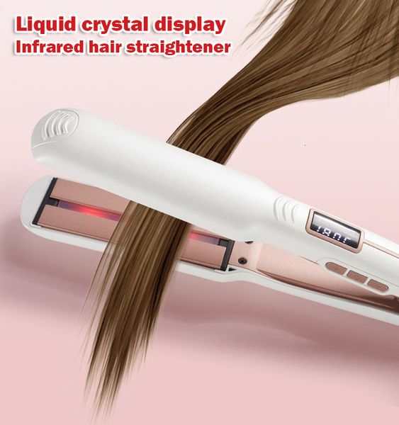 Infrared Hair Straightener - Professional Salon Ceramic Flat Iron Wide Plate Straightening Styler