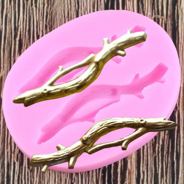 Tree Branches Silicone Mold DIY Fondant Cake Decorating Tools Polymer Clay Resin Molds Cupcake Baking Chocolate Candy MouldC241030