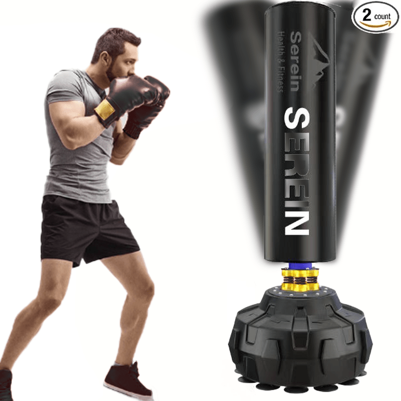 TEMU 70'' Freestanding Punching Bag - 205lbs, With Boxing Gloves And Stable Suction Cup Base, Ideal For Adult Kickboxing Stand