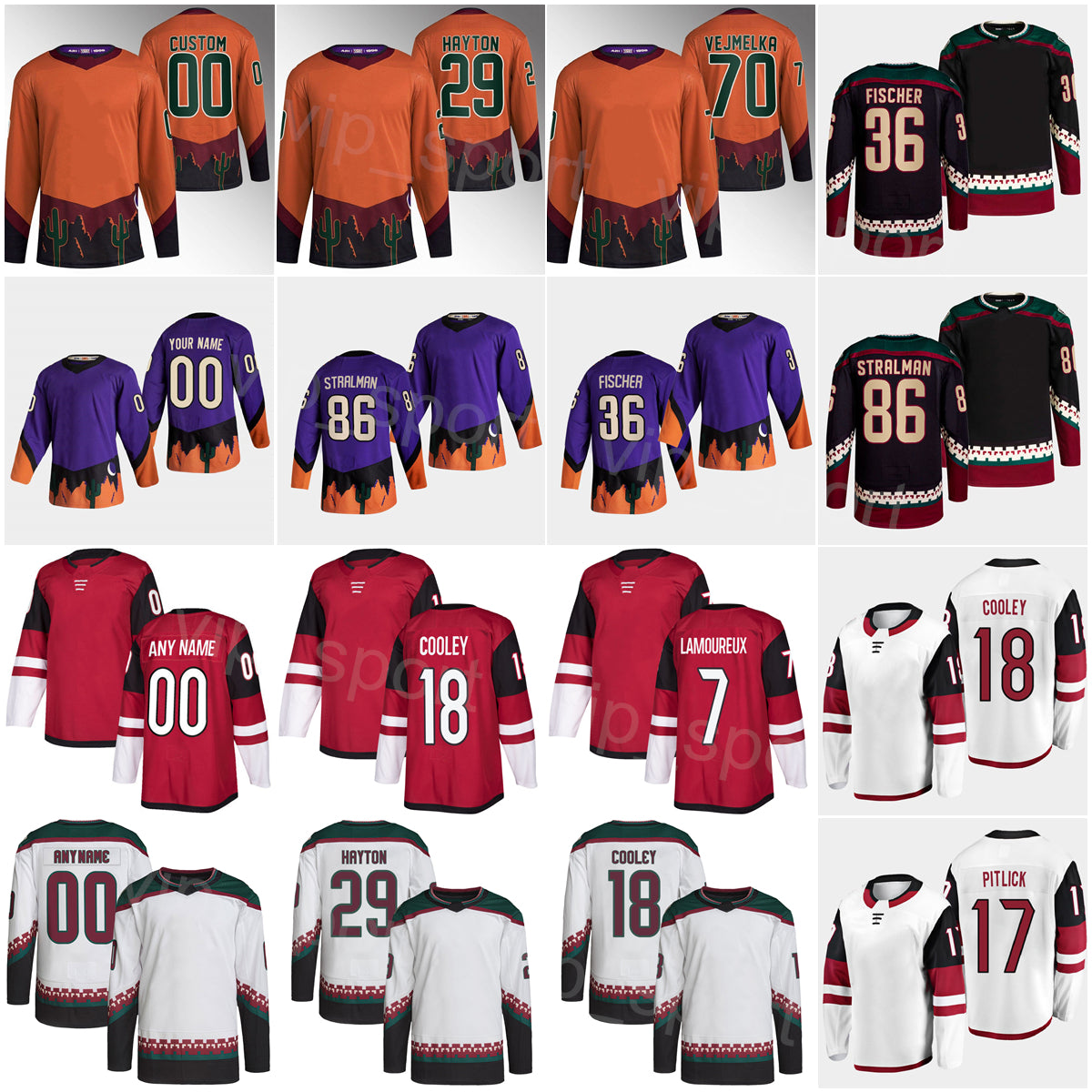 Men Kids Reverse Retro Hockey 18 Logan Cooley Jerseys 29 Barrett Hayton 86 Anton Stralman Christian Fischer Andrew Ladd Karel Vejmelka Alex Galcheny