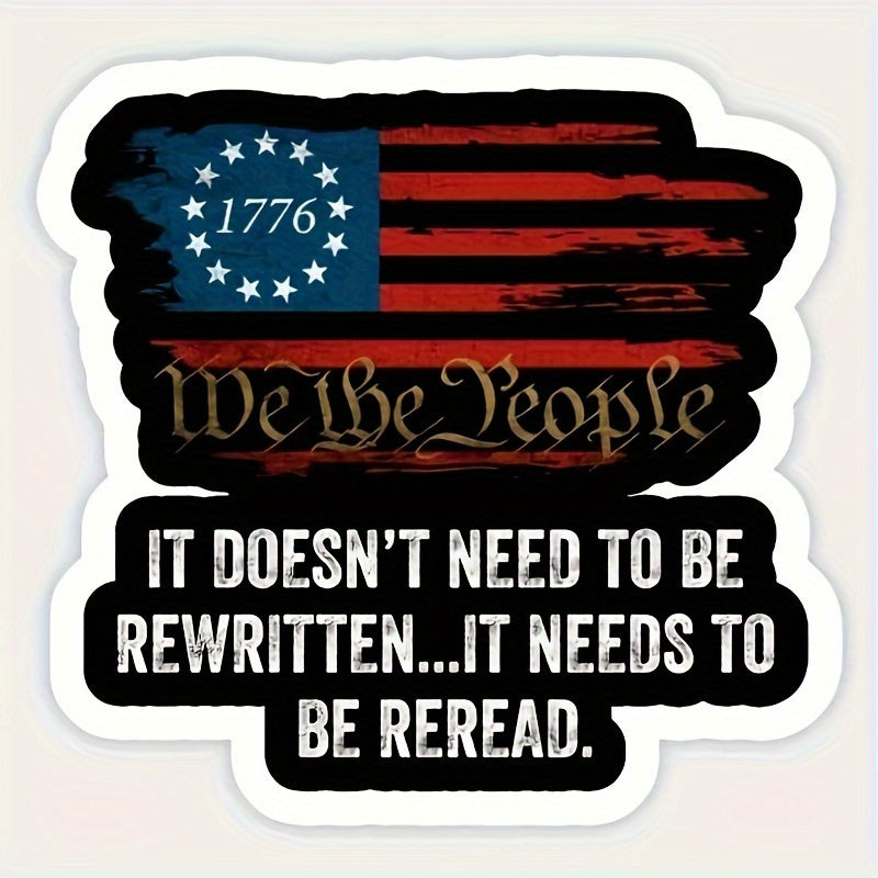 TEMU 2pcs Usa Patriotic Vinyl Decals - Flag & Stickers With 1776, Stars, Stripes & - Matte For, Trucks, Windows, Walls, Laptops - Permanent