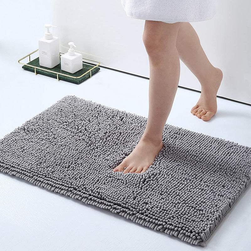 Chenille Floor Mats Door Mats Bathroom Door Absorbent Foot Mats Bathroom Non-slip Home Toilet Entrance Carpet