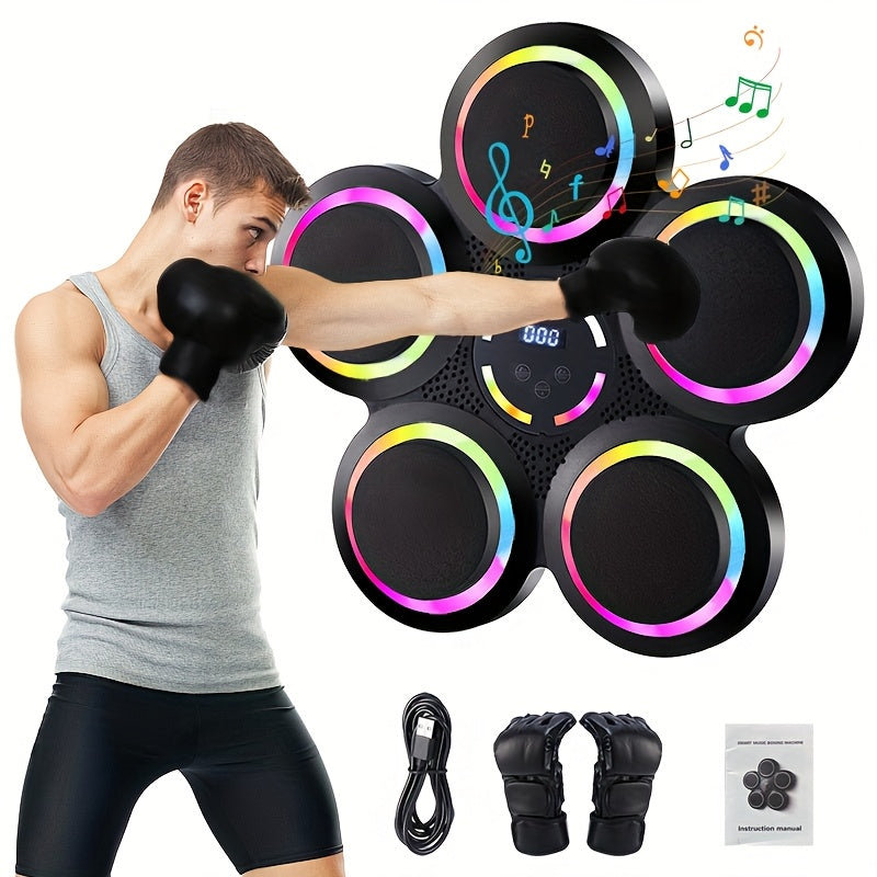 TEMU Boxing Machine, 9 For , Wall Mounted Boxing Machine, Adjustable Height, Led Intelligent Counting, 25 Meter Wireless Mobile , With Boxing Gloves,