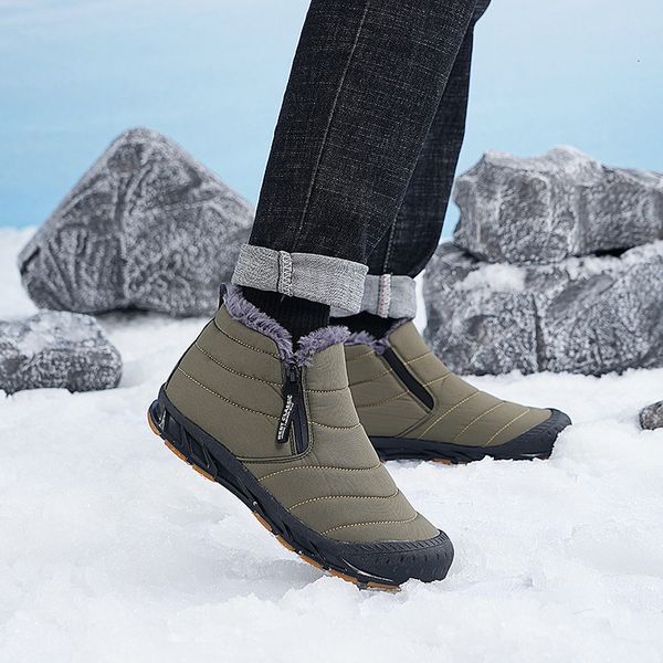 top with boots High snow zipper, five colored fabric for couples, Northeast velvet casual warm cotton shoes
