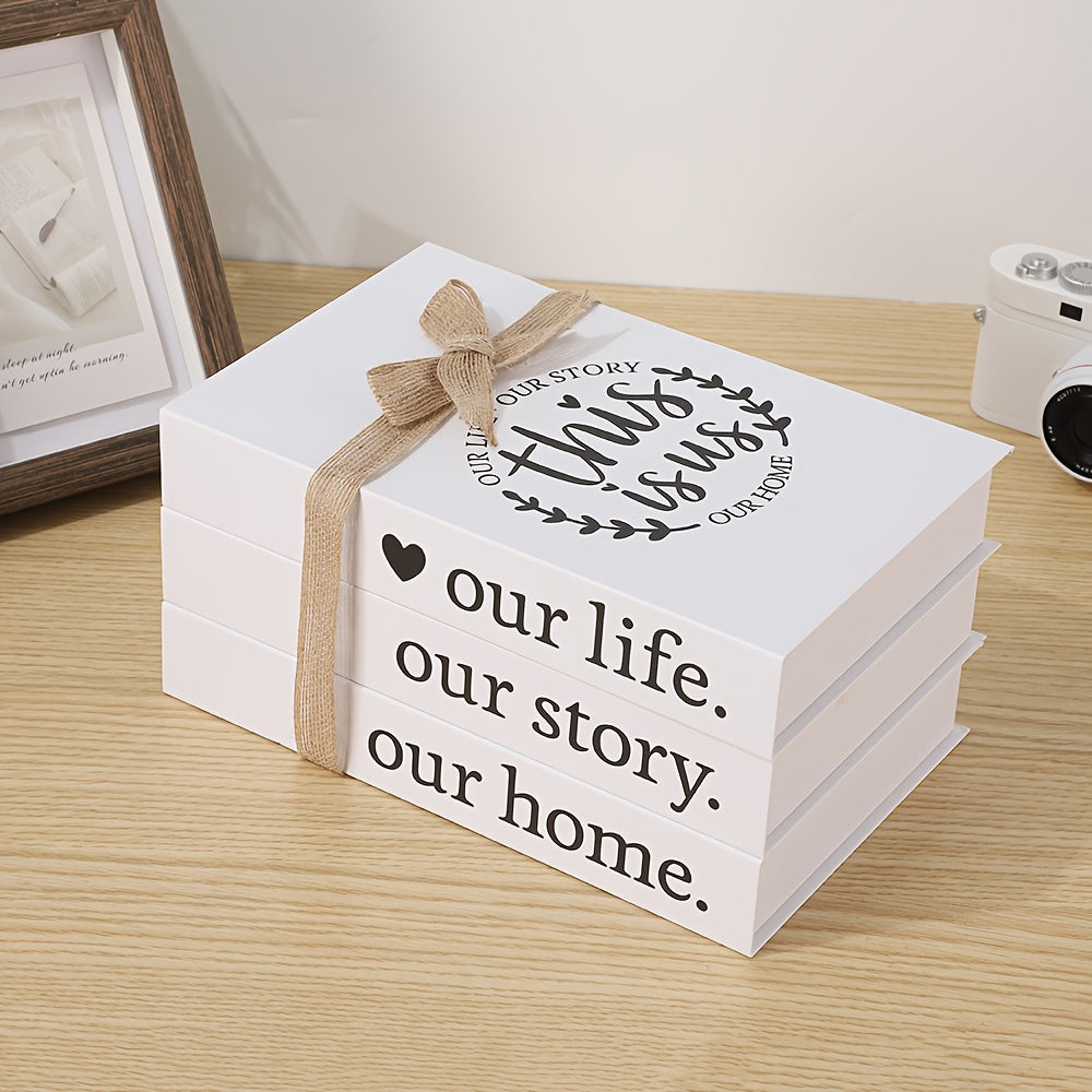 TEMU Rustic - Wooden Book Stack - 1pc. Wooden Decorative Books Are Ideal For Display On Shelves In And Offices, And Are A For Christmas Party Dec