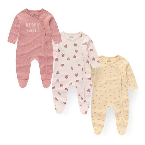 Fashion 3 Pcs Autumn Winter Long Sleeve Casual Sweet Baby Girl Romper 100%Cotton Soft Newborn Jumpsuits ClothesC250111