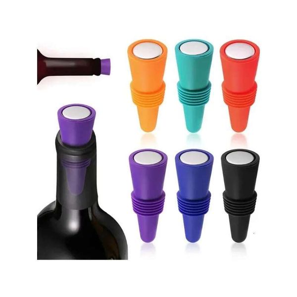 Silicone Bottle Stopper Set Whisky Accessories Leak Proof Beer Champagne Cap Closer Wine Cork Plugs Lids Kitchen Bars Tools