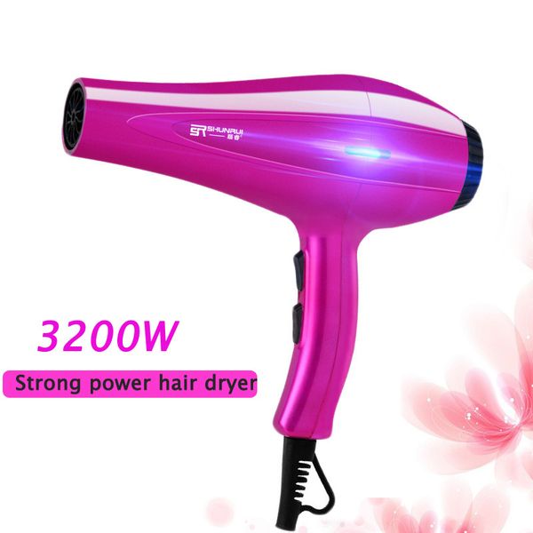 Dryers Professional Blue Light Anion Blow 2 Speed 3 Heat Settings 4000W Power -Cold Wind Dryer Salon Hair Styg F35 230603