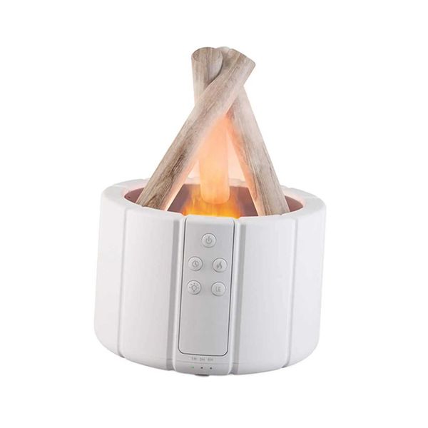 Humidifiers Essential oil diffuser 250ml noiseless campfire aromatherapy diffuser flame humidifier suitable for living rooms large rooms hom