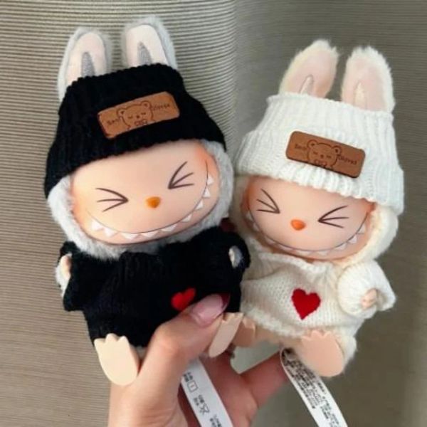 17cm Mini Plush DollS Clothes Outfit Accessories For Korea Kpop Exo Labubu Idol winter sweater Decoration suit Clothing Gift 241125