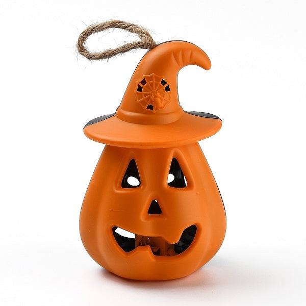 Resina di halloween led zucca jack-o'-lantern light