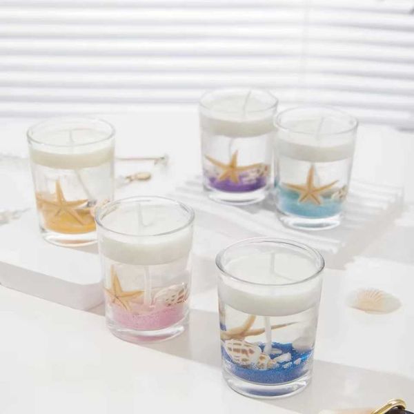 1pcs Summer Sea Jelly Wax Scented Candle Birthday for Girl Wen Fragrance Candles DecorationT250116