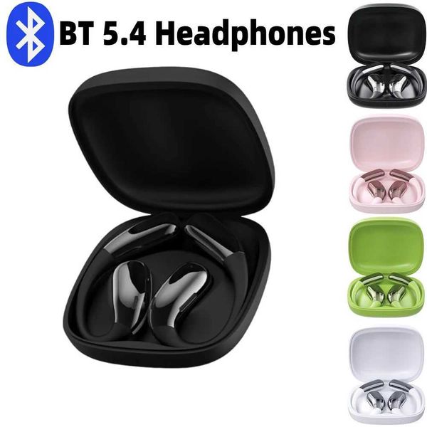 Wireless earbuds BT 5.4 with charging case microphone earphones open earbuds for sports-exercise-running Y250108