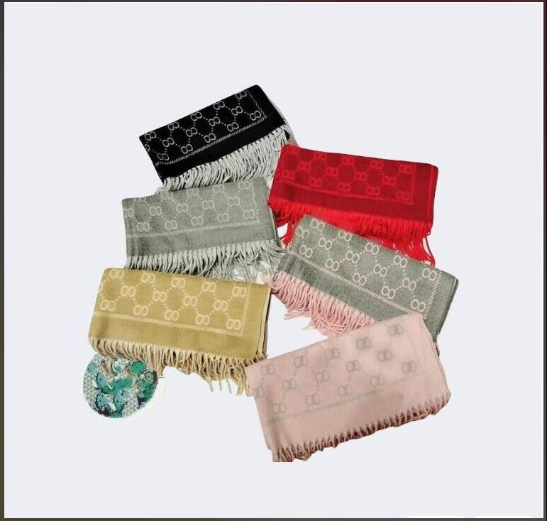 Stylish Women Cashmere Scarf Designer Full Letter Printed Scarves Soft Touch Warm Wraps With Tags Autumn Winter Long Shawls
